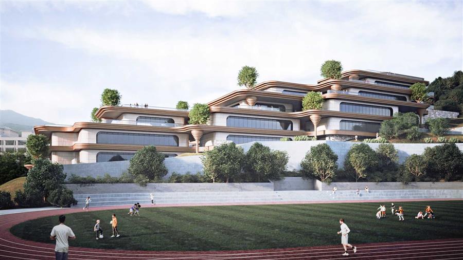 “成長綠階” — 海亮教育創(chuàng)新實驗中心---零壹城市作品 