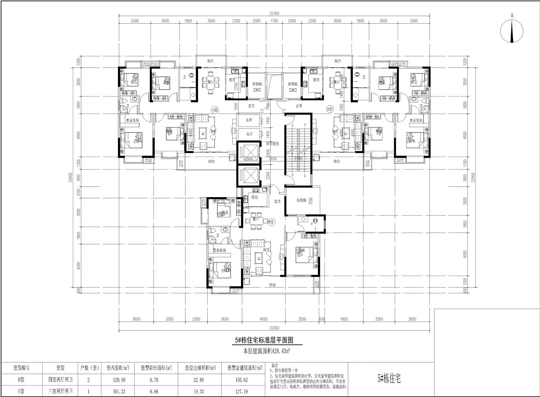 戶(hù)型-一梯三戶(hù)高層住宅（精典點(diǎn)式高層住宅）