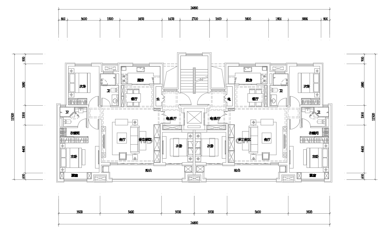 戶型-125-130洋房（共4套）-125