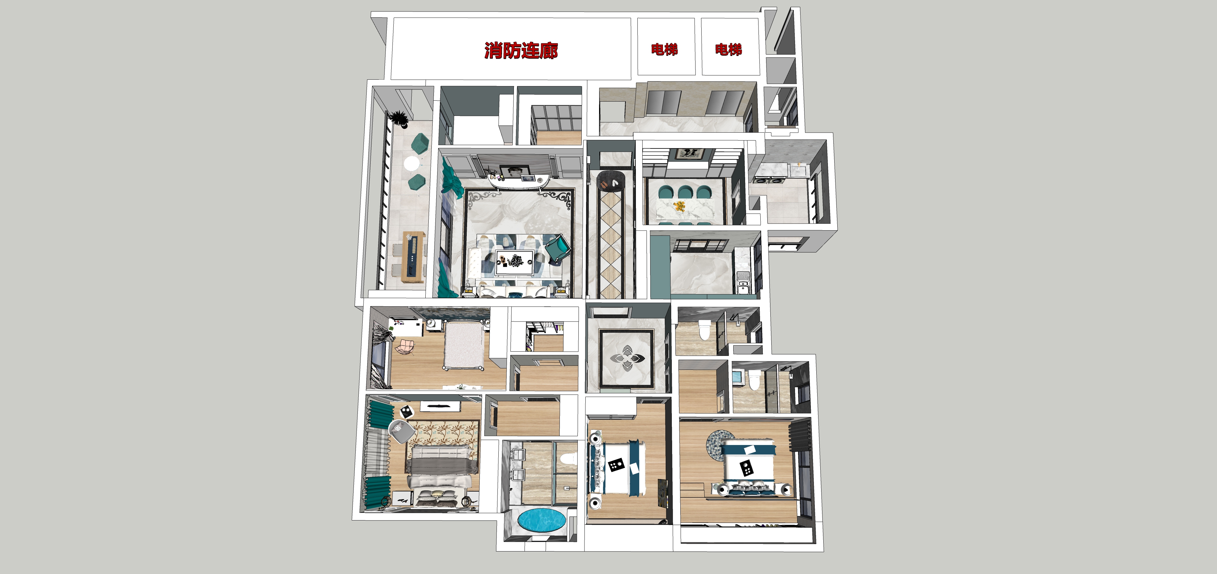 戶型-經(jīng)典4室房（大戶型）