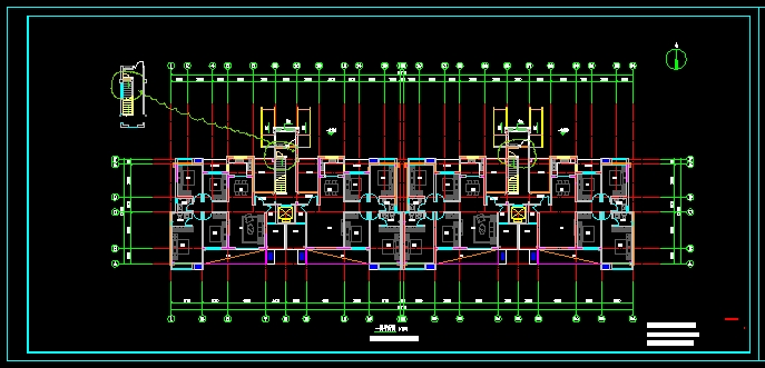 戶型-9層136平住宅建筑平立剖