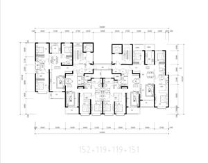 戶型-T4戶型152 119 119 152