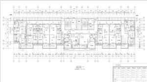 戶型-兩梯九戶板樓高層小戶型dwg