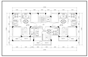 戶型-洋房  T3  面寬23.3  進(jìn)深11.5