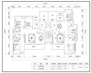 戶(hù)型-洋房  T2  面寬22.45  進(jìn)深15.6