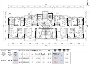 戶型-180-4a(T2-17X)（四開間 四房 南北通透 分廳 南方版）