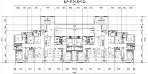 戶型-(最新)杭州標(biāo)準(zhǔn)化戶型-33F-2T4-130+100