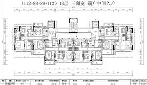 戶型-經(jīng)典T4戶型（設計師典藏）112+88+88+112-18F