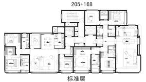戶型-中海在北方的某網(wǎng)紅戶型，開盤售罄，市場(chǎng)反映極好，205+168戶型。