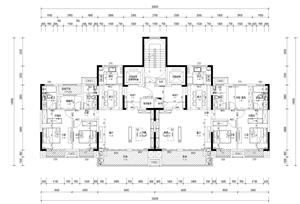 戶型-研發(fā)CAD戶型庫(kù)-18下（12~18層）-寬廳