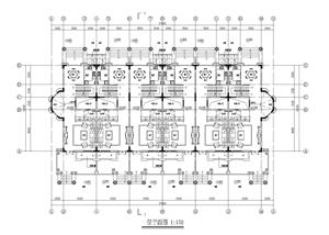 戶型-歐式兩種聯(lián)排別墅方案圖含平立剖