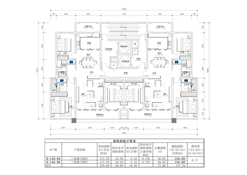 戶型-兩梯兩戶板式戶型