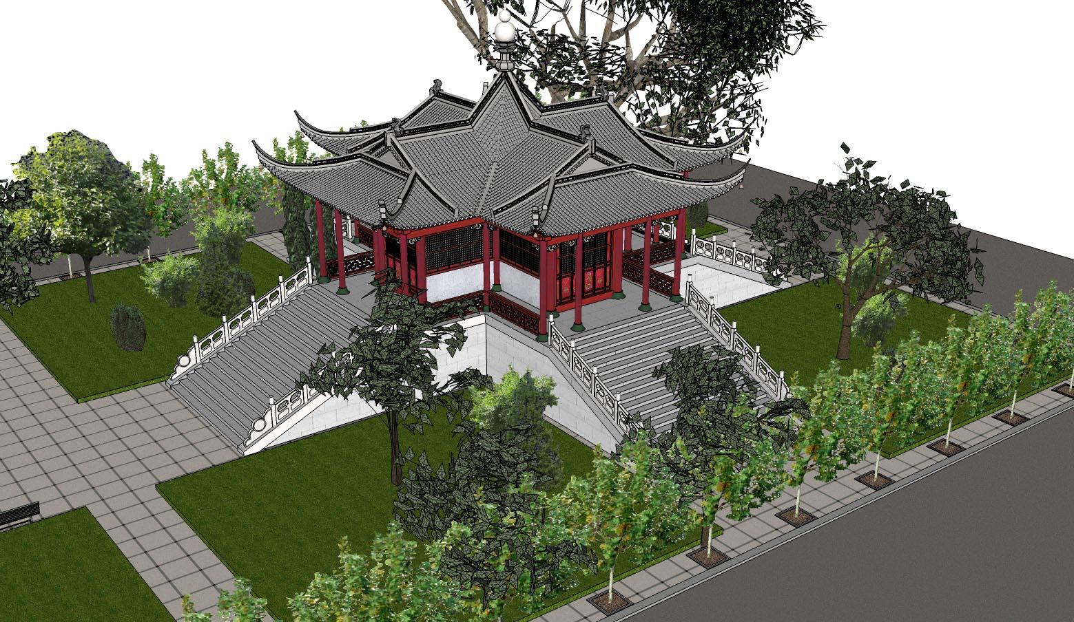 4.精細(xì)古建模型-外觀(guān)|模型|效果圖