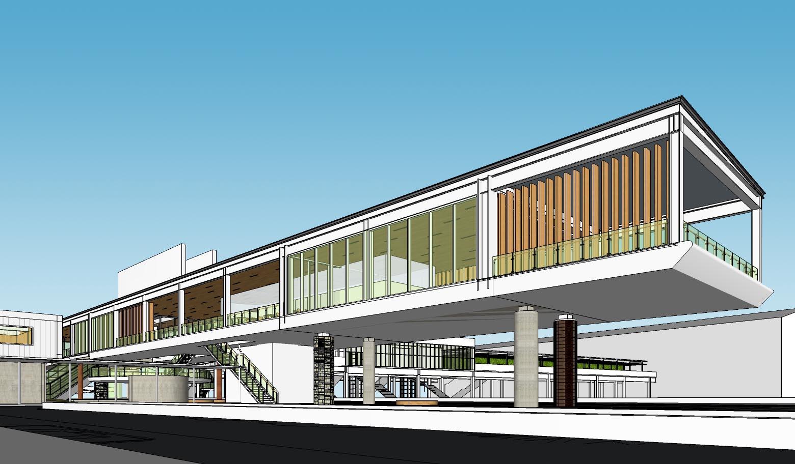 日本新山口車站-外觀|模型|效果圖