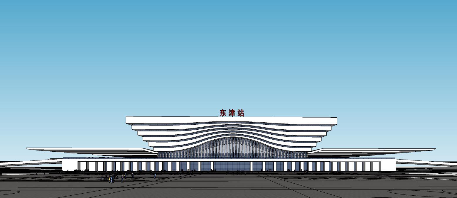 襄陽站東津高鐵站 投標方案1-外觀|模型|效果圖