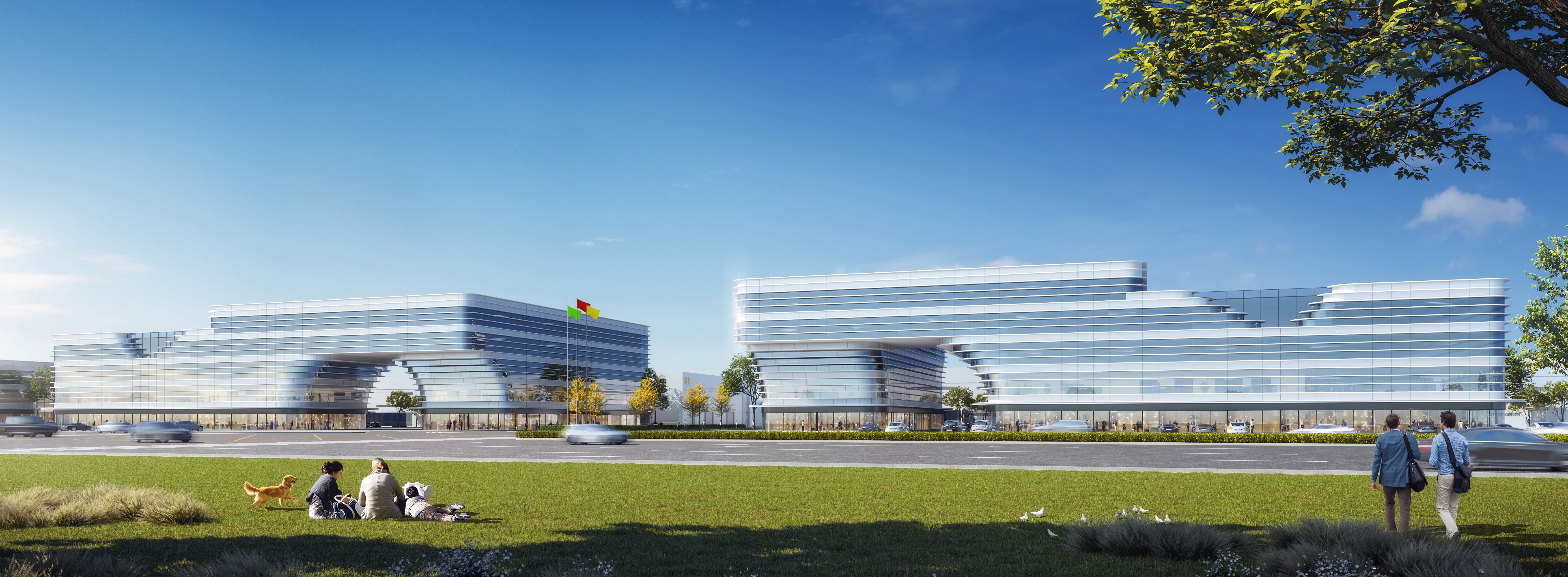 現(xiàn)代辦公 產(chǎn)業(yè)園區(qū) 辦公樓建筑-外觀|模型|效果圖