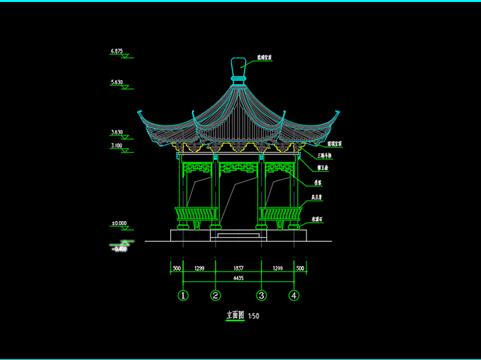單檐八角亭（25）_t7